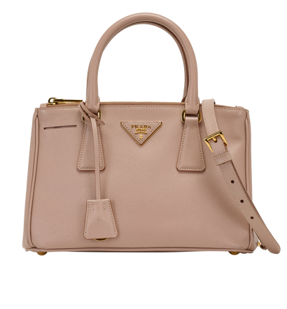 Small Galleria Tote, &pound;1,200, Handbags, Pink, Leather, Front view